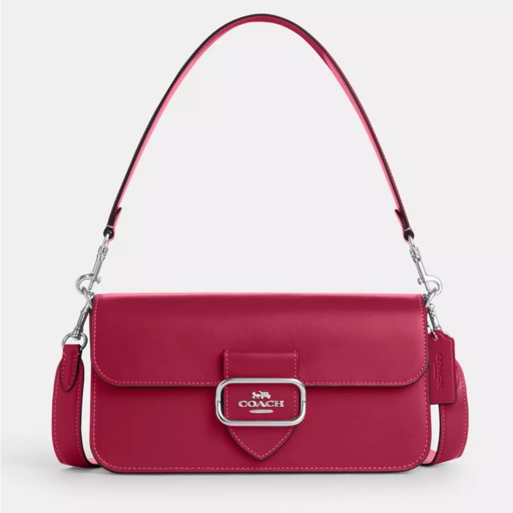 ♥️SOLD♥️NWT* COACH * Morgan Shoulder Bag In Silver & Bright Violet